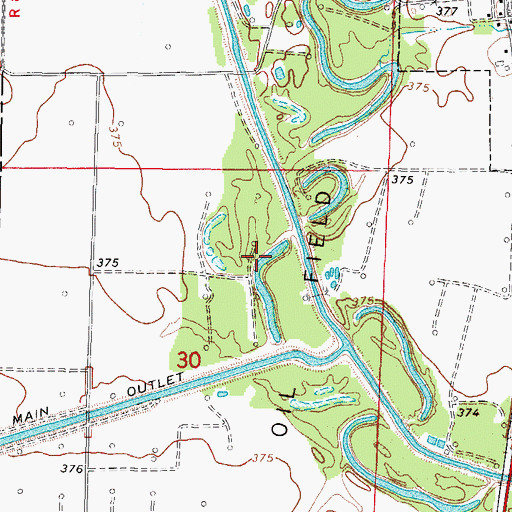 Topographic Map of Mill Shoals Oil Field, IL