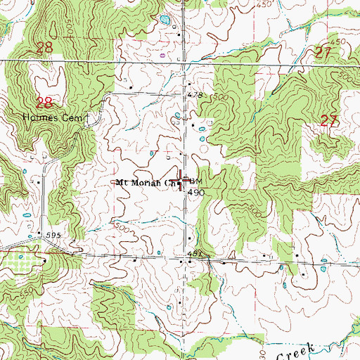 Topographic Map of Mount Moriah Church, IL