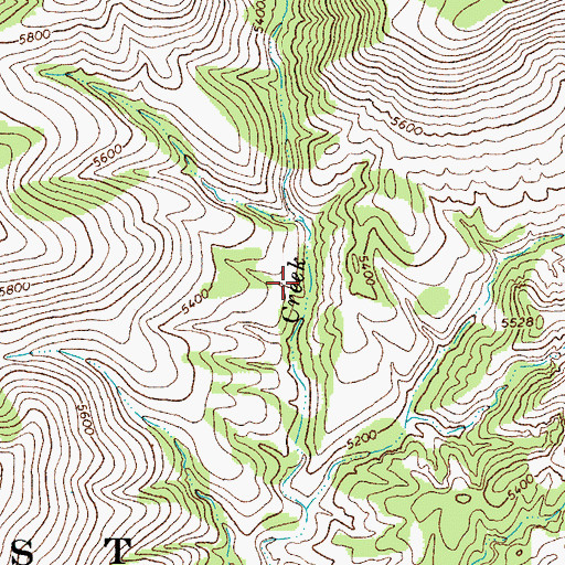 Topographic Map of Bench Spring, AZ