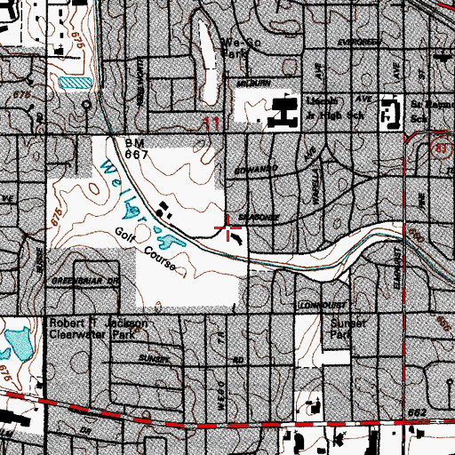 Topographic Map of Mount Prospect Country Club, IL