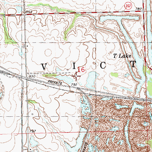 Topographic Map of Number 16 School (historical), IL