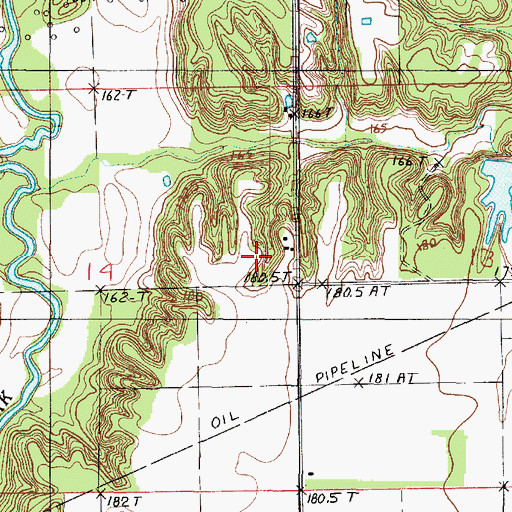 Topographic Map of North Johnson Oil Field, IL
