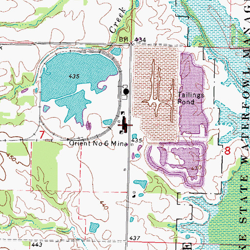 Topographic Map of Orient Number 6 Mine, IL