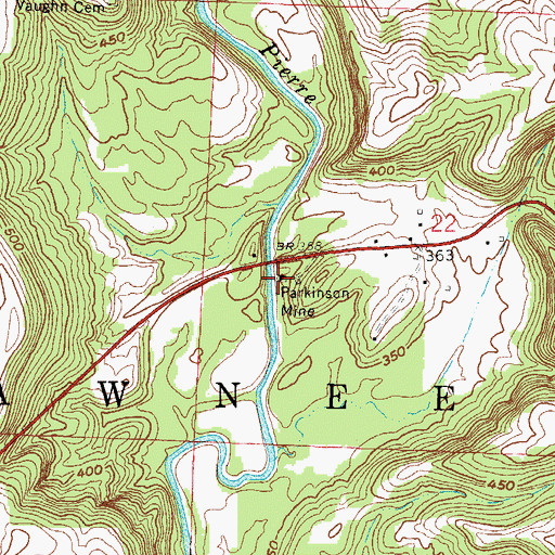 Topographic Map of Parkinson Mine, IL