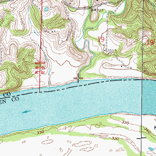 Topographic Map of Peters Creek, IL