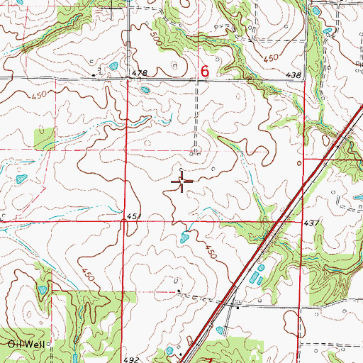 Topographic Map of Phillipstown Oil Field, IL