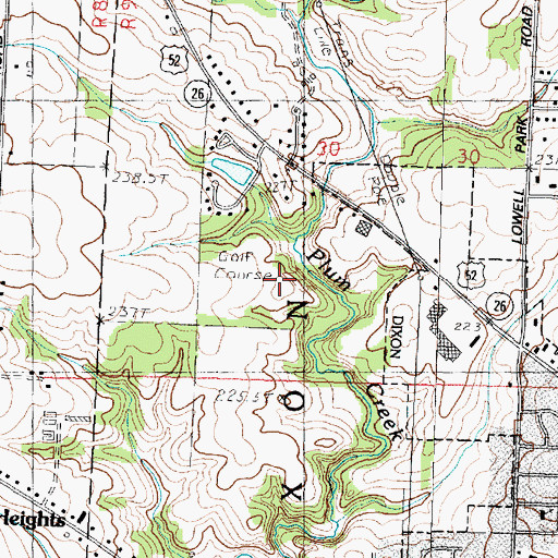 Topographic Map of Plum Hollow Golf Course (historical), IL