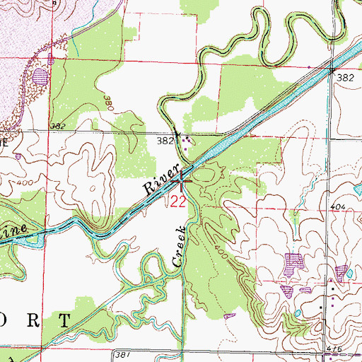 Topographic Map of Pond Creek, IL