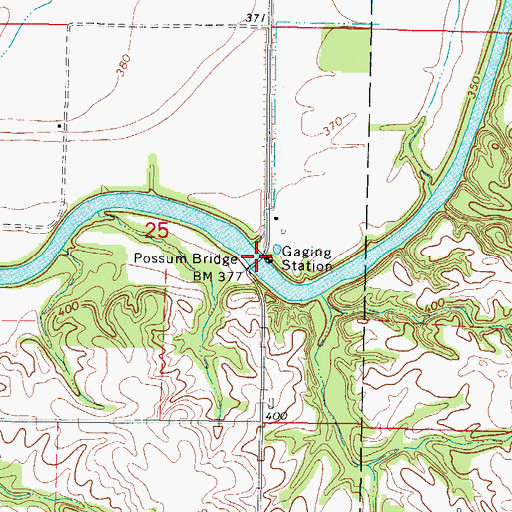 Topographic Map of Possum Bridge, IL