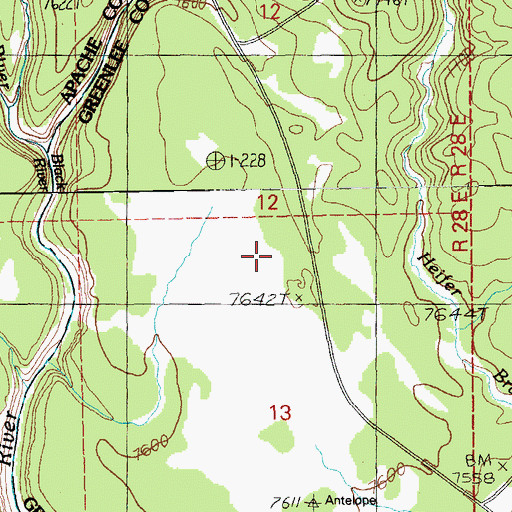 Topographic Map of Borrow Pit Tank, AZ