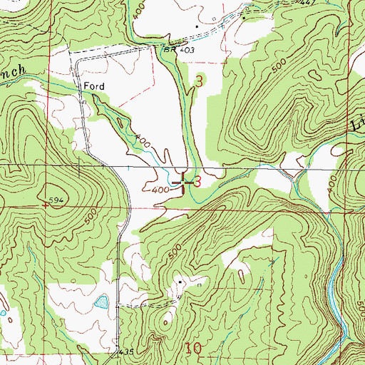 Topographic Map of Ramsey Branch, IL