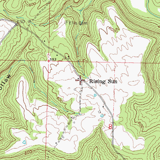 Topographic Map of Rising Sun, IL