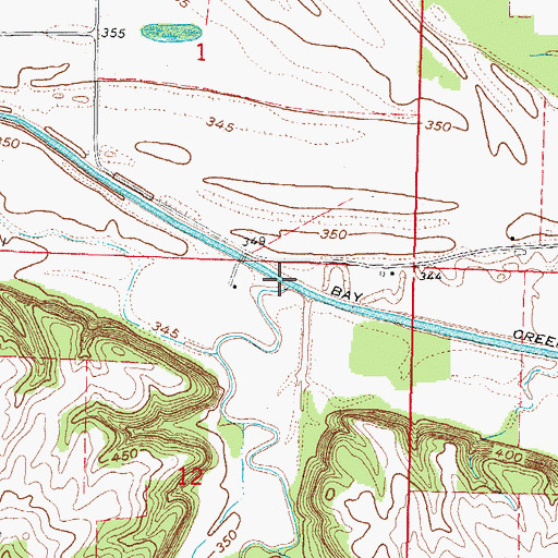 Topographic Map of Robnett Creek, IL
