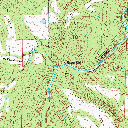 Topographic Map of Rose Ford, IL