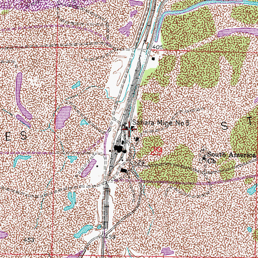 Topographic Map of Sahara Mine Number 5, IL