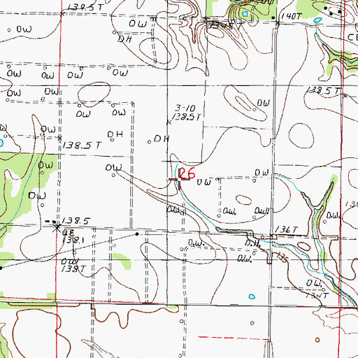 Topographic Map of Sailor Springs Oil Field, IL