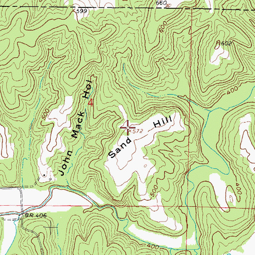 Topographic Map of Sand Hill, IL