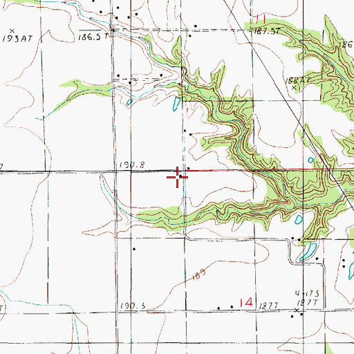 Topographic Map of School Number 1 (historical), IL