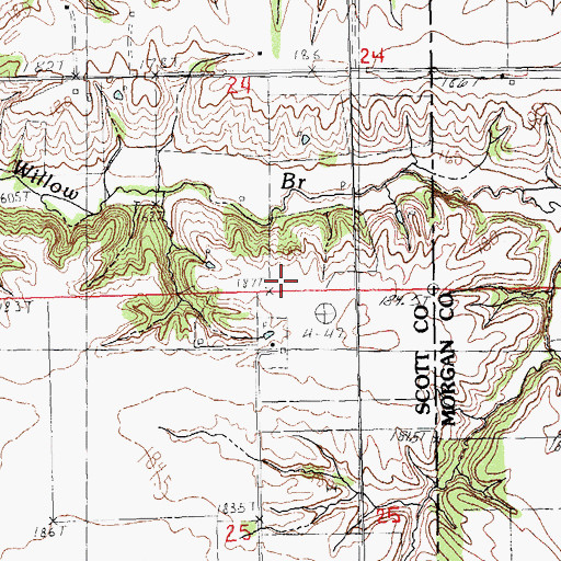 Topographic Map of School Number 108 (historical), IL