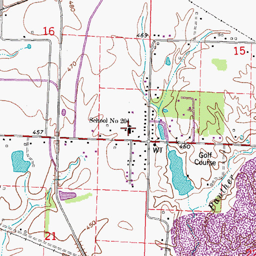 Topographic Map of School Number 204, IL