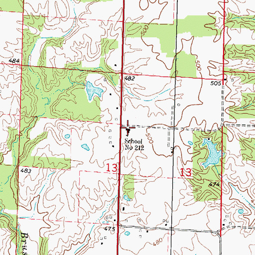 Topographic Map of School Number 212, IL