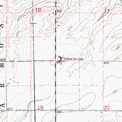 Topographic Map of School Number 338, IL