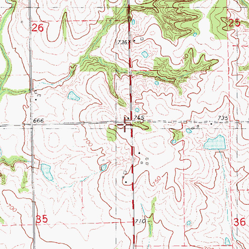 Topographic Map of School Number 7 (historical), IL