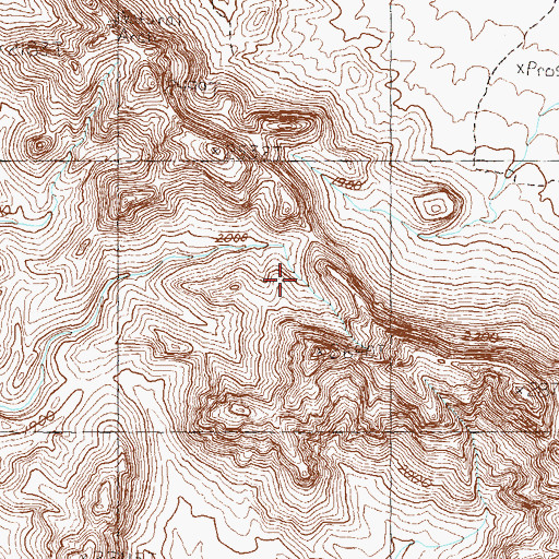 Topographic Map of Eagletail Mountains, AZ