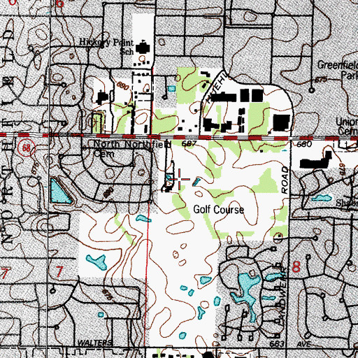 Topographic Map of Sportsman Country Club, IL