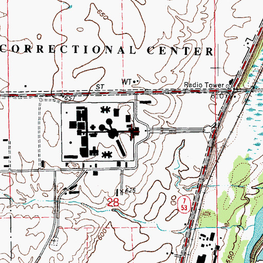 Topographic Map of Stateville Correctional Center, IL