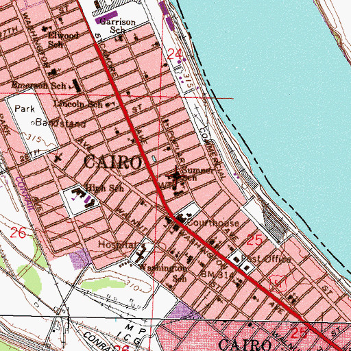 Topographic Map of Sumner High School, IL
