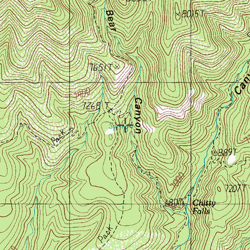 Topographic Map of Bear Spring, AZ