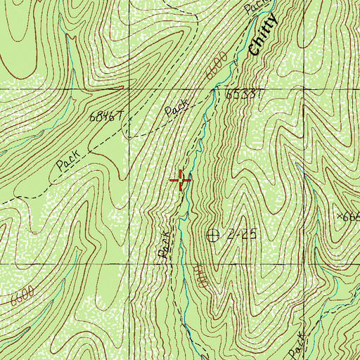 Topographic Map of Chitty Creek Spring, AZ