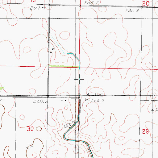 Topographic Map of Union Drainage District Number 3, IL