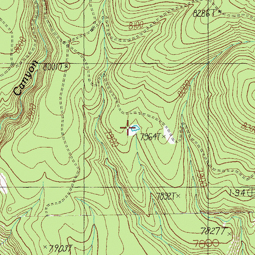 Topographic Map of Old Rim Tank, AZ