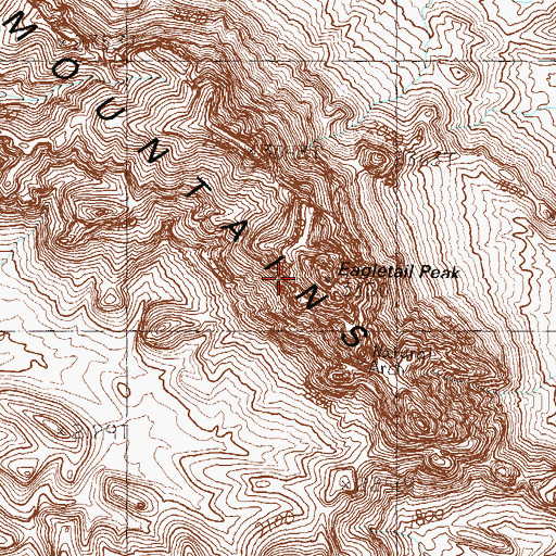 Topographic Map of Eagletail Peak, AZ