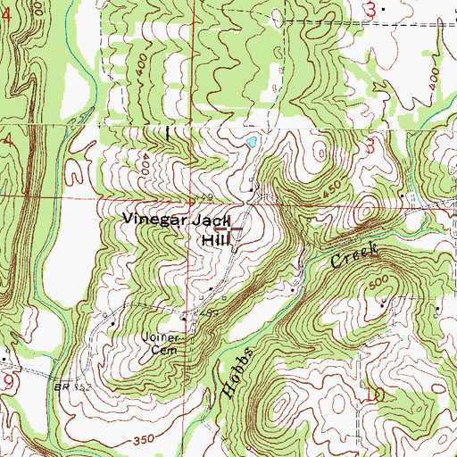 Topographic Map of Vinegar Jack Hill, IL