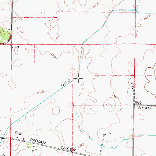 Topographic Map of Virgil Ditch Number 2, IL