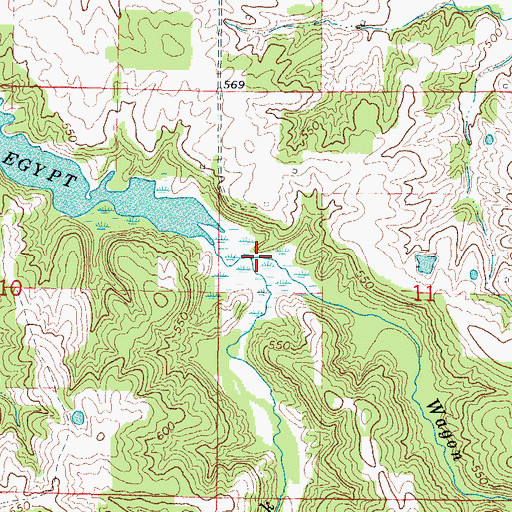 Topographic Map of Wagon Creek, IL