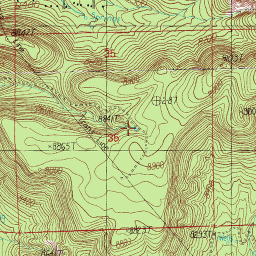 Topographic Map of Franks Tank, AZ