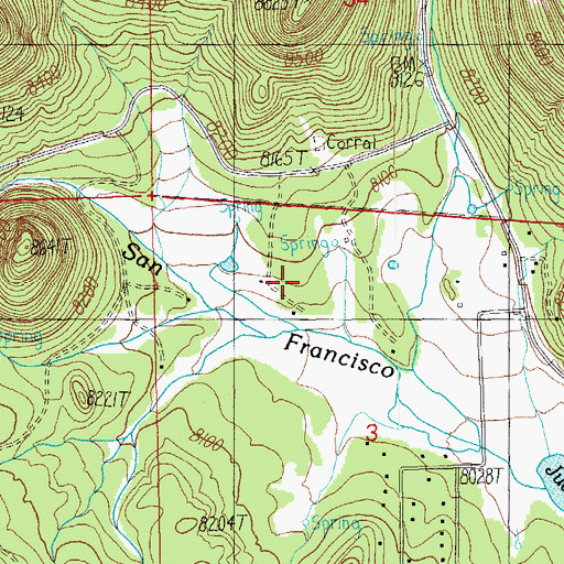 Topographic Map of Noble Ranch, AZ
