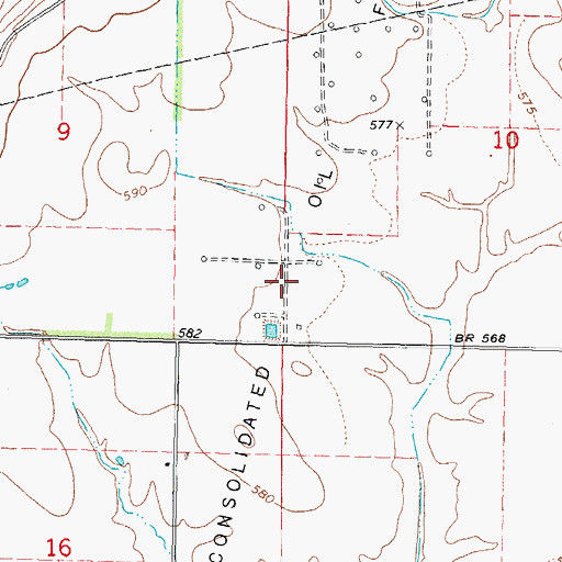 Topographic Map of Woburn Consolidated Oil Field, IL