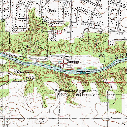 Topographic Map of York Retreat, IL