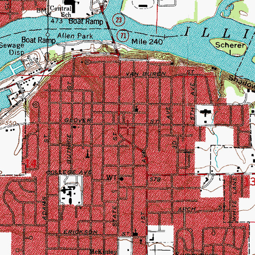 Topographic Map of Kiwanis Park, IL