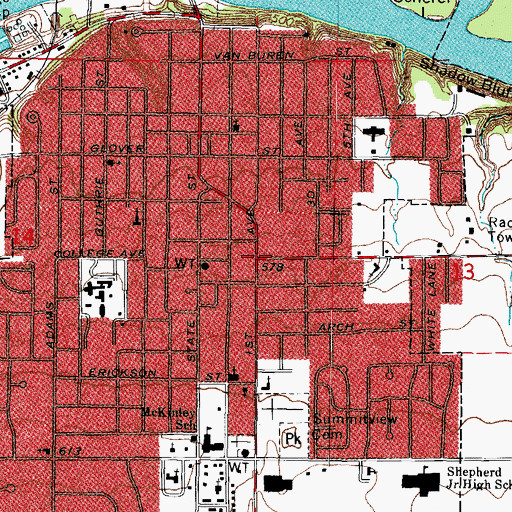 Topographic Map of South Ottawa (historical), IL