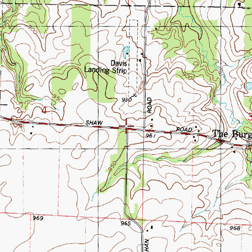 Topographic Map of Melugin Grove (historical), IL