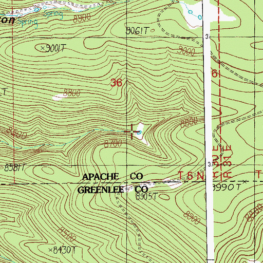 Topographic Map of Smileys Tank, AZ