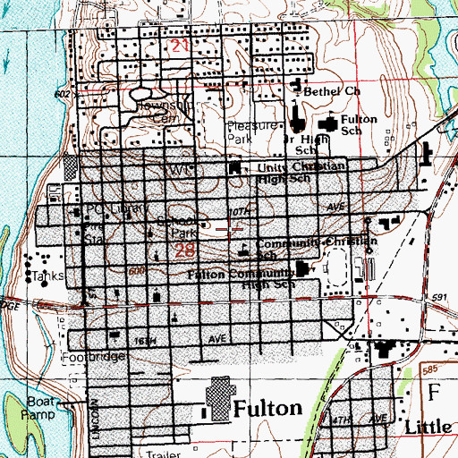 Topographic Map of School Park, IL