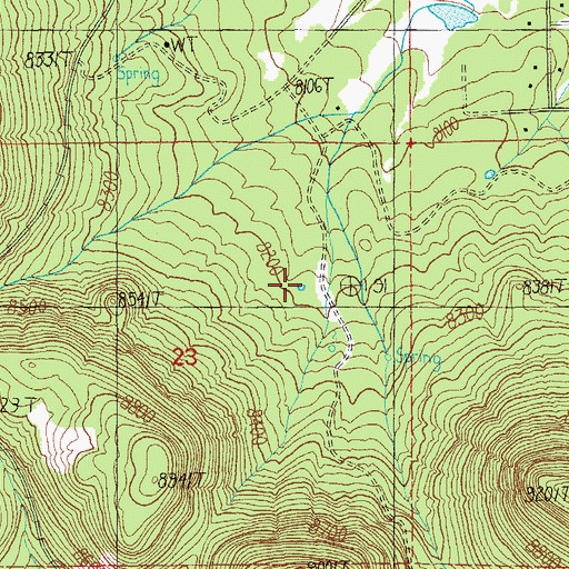 Topographic Map of JC Tank, AZ