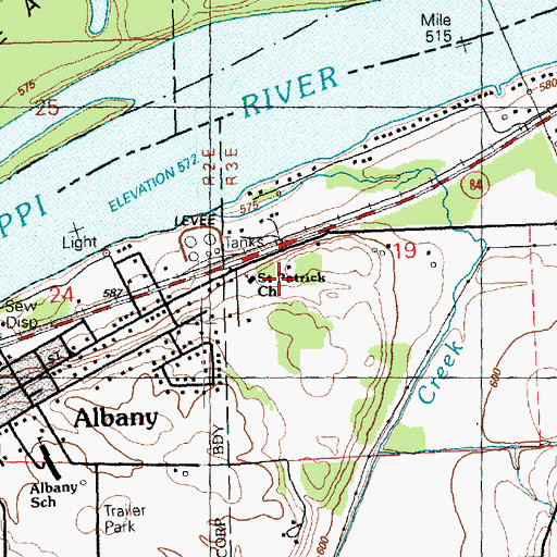 Topographic Map of Saint Patrick Catholic Church, IL